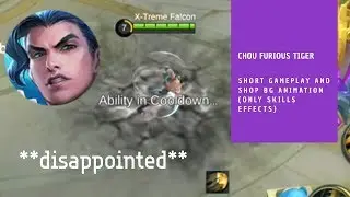Chou New Skin-Furious Tiger | Background Animation And Changed skill Effect Gameplay |Mobile Legends