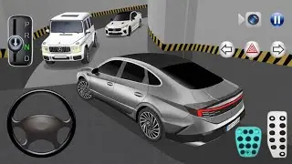 New Sedan Hyundai Sonata car Stuck in Parking Garage - 3D Driving Class 2026 _ Android iOS Gameplay