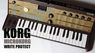 Korg MICROKORG write protect fonction ON/OFF TUTORIAL
