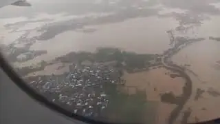 kondisi Kota makassar dari atas pesawat hari ini