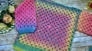 🍭✨Teje suéter con dos granny square súper fácil