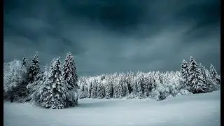 The blizzard is raging all around, ambient sound, relaxing sounds.