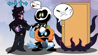 Anime Chibi Fnf vs Door || Friday Night Funkin' Animation || Sky and BF
