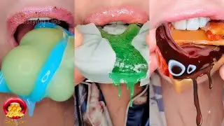 ASMR Satisfying Eating WAX HONEY CANDY Compilation 먹방