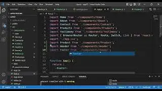 React Header and Footer components