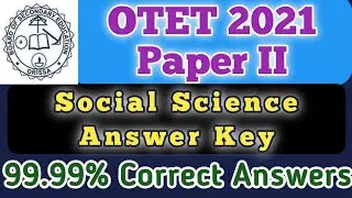 OTET 2021 Paper II Social Science Answer Key