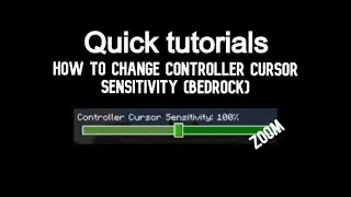 Quick tutorials - How to change Controller Cursor Sensitivity [Bedrock]