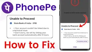 Unable to proceed problem solve - Phonepe bank balance check unable to proceed