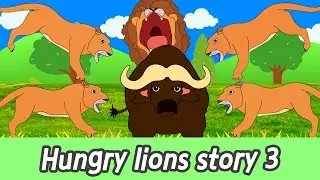 [EN] Hungry lions story 3, animals names for kidsㅣCoCosToy