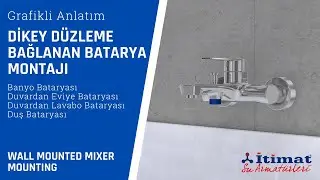 İTİMAT DİKEY DÜZLEME BAĞLANAN BATARYA MONTAJ VİDEOSU - İTİMAT WALL MOUNTED MIXER MOUNTING VIDEO