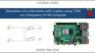 Offline simulation of a half adder circuit on Raspberry Pi 4B