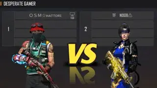 HATTORI vs TF NOOB 😈 / 1v1 custom room match / DESPERATE GAMER