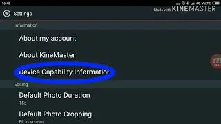 How to view device capability band run data analysis in Kinemaster
