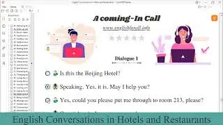 English Conversation | An coming in call