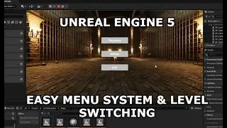How to make a simple Menu with buttons & level switching in UE5 - Unreal Engine 5 Beginner Tutorial