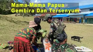 Satgas Yonif 641/Beruang Borong Hasil Bumi, Mama-Mama Papua Gembira Dan Tersenyum