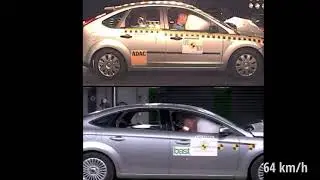 CRASH TEST - Ford Focus II vs Ford Mondeo IV
