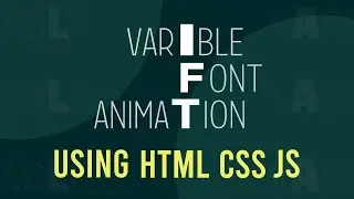Loading Animation using Variable Font & Splitting.JS
