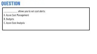 _____________ allows you to set cost alerts.