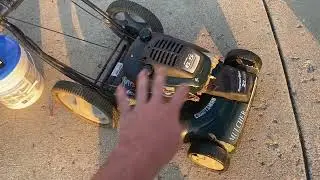 Testing Electric Start On a Curb Find Craftsman Pushmower