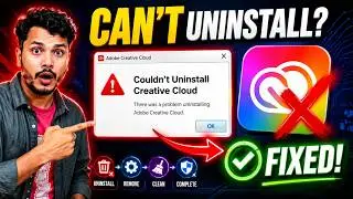Couldn't uninstall creative cloud for desktop Problem Solved | Adobe Creative Cloud Uninstall  2022