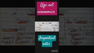 #utility of moment #moment #statistics #ugc net #economics short notes #shorts