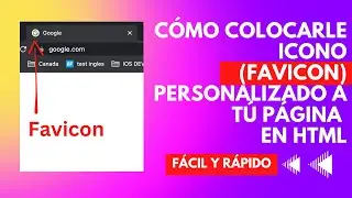 Cómo colocar un icono o FAVICON personalizado a página en HTML