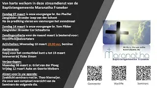 Goede vrijdagdienst Baptistengemeente Maranatha Franeker 2 april 2021