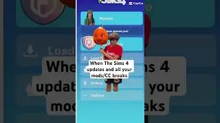 POV: Your sims 4 mods/custom content breaks