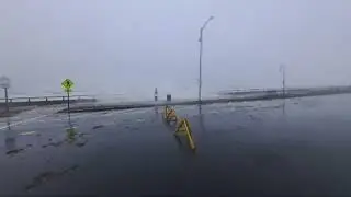 kings Beach in lynn is completely flooded
