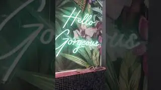 Hello Gorgeous! Bathroom transformation with a Custom Neon® sign 