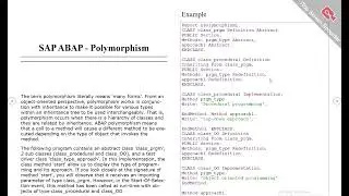 SAP ABAP   Polymorphism