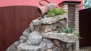 водопад из художественного бетона