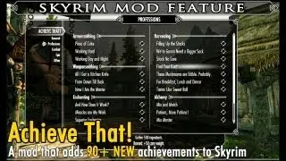 Skyrim Mod Feature: Achieve That! - A mod that adds 90+ New Achievements to Skyrim
