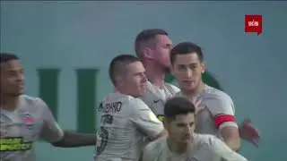 Заря - Шахтер - 2:2. Гол: Крывцов (49')