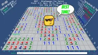 Record Time on 19x19 Minefield in 01:51 - MineSweeper For Twitch (MSFT) - Click Edition