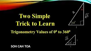 Two simple tricks to remember the values of trigonometric ratios || Math class 10 || Trigonometry