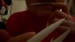 ASMR biting off EXTREMELY LONG nails 💅🏻 💅🏻 💅🏻
