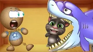 BABY SHARK vs MY TOM 2 - Kick The Buddy vs My Talking Tom 2