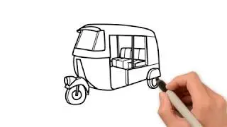 HOW TO DRAW AN AUTO RICKSHAW