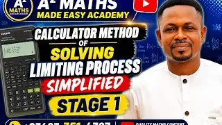 Limit Of Functions using Calculator Method explained Stage 1. 