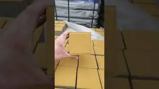 Плитка квадрат малый 100х100х40мм желтый