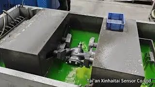 We are conducting leak testing on the electric regulating valve body #Electric regulating valve body