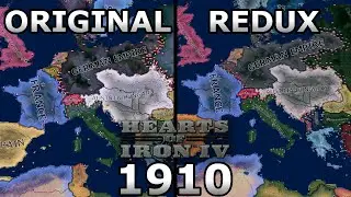 Great War Mod - Original vs Redux | HOI4 Double Timelapse