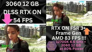 FSR 3 by AMD with Ray Tracing is faster than DLSS on a 3060 12 GB playing Forspoken in 4K