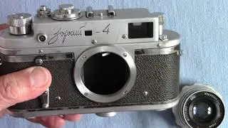 Review : Russian ZORKI model 4 Rangefinder film camera and extra lenses.