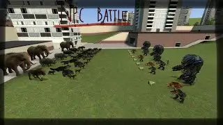 Animal VS Xen Aliens [GMOD NPC BATTLE]