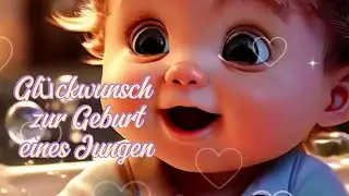 Glückwunsch zur Geburt eines Jungen 👶💙 | Gruß zum Teilen auf WhatsApp & Co