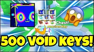 Opening 500 VOID Keys for HUGES! Roblox Pet Simulator 99!