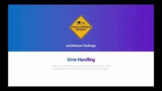React Architecture Challenge: Error Handling